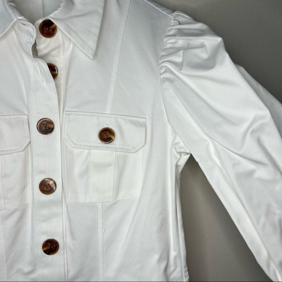 Petersyn White Sleeved Mini Dress Revolve Size XS Extra Small - Picture 3 of 7